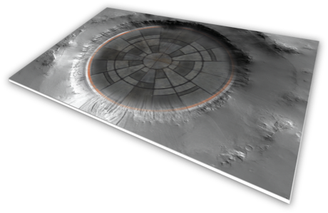 Moon landing pad 01 / Perfect for UFO TV series space ships Bigsize