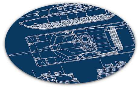 Blueprint rounded M1A1 Abrams 
